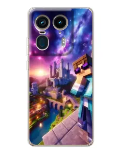 Чехол для Motorola Edge 50 Ultra с картинкой «Стив и космос» Чехол для Motorola Edge 50 Ultra с картинкой «Стив и космос»