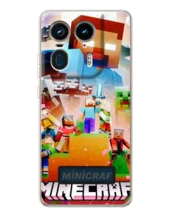 Чехол для Motorola Edge 50 Ultra с картинкой «Minecraft герои игры» Чехол для Motorola Edge 50 Ultra с картинкой «Minecraft герои игры»