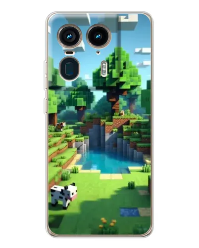 Чехол для Motorola Edge 50 Ultra с картинкой «Minecraft летний день»