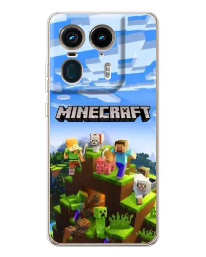 Чехол для Motorola Edge 50 Ultra с картинкой «Minecraft классический мир»