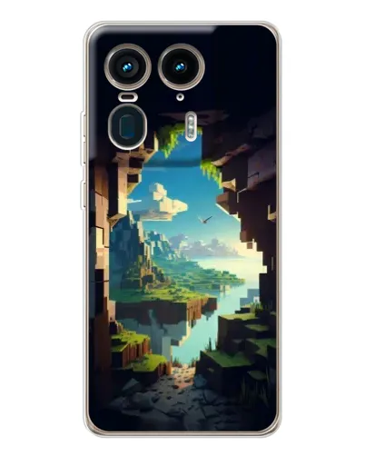 Чехол для Motorola Edge 50 Ultra с картинкой «Вид из пещеры»