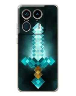 Чехол для Motorola Edge 50 Ultra с картинкой «Алмазный меч неон» Чехол для Motorola Edge 50 Ultra с картинкой «Алмазный меч неон»