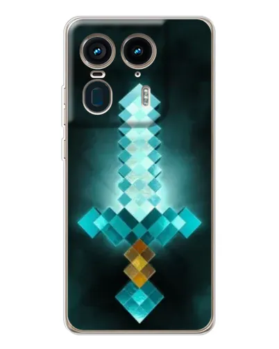 Чехол для Motorola Edge 50 Ultra с картинкой «Алмазный меч неон»