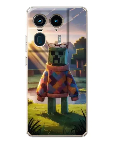 Чехол для Motorola Edge 50 Ultra с картинкой «Крипер в свитере»