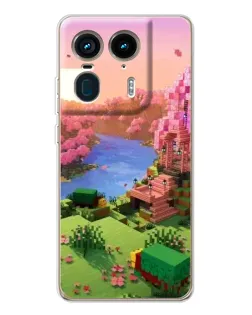 Чехол для Motorola Edge 50 Ultra с картинкой «Розовое дерево Minecraft» Чехол для Motorola Edge 50 Ultra с картинкой «Розовое дерево Minecraft»