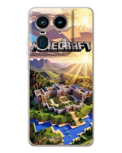 Чехол для Motorola Edge 50 Ultra с картинкой «Minecraft панорама»