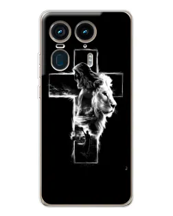 Чехол для Motorola Edge 50 Ultra с картинкой «Сияющий крест Jesus»