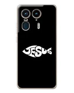 Чехол для Motorola Edge 50 Ultra с картинкой «Рыба Jesus»