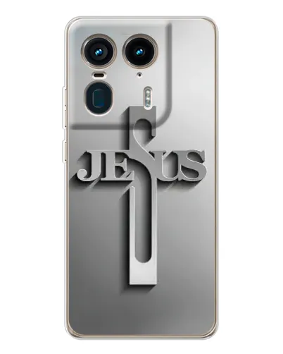 Чохол для Motorola Edge 50 Ultra з картинкою «Металевий хрест Jesus» Чохол для Motorola Edge 50 Ultra з картинкою «Металевий хрест Jesus»