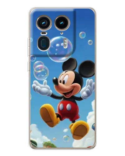 Чехол для Motorola Edge 50 Ultra с картинкой «Mickey и мыльные пузыри»