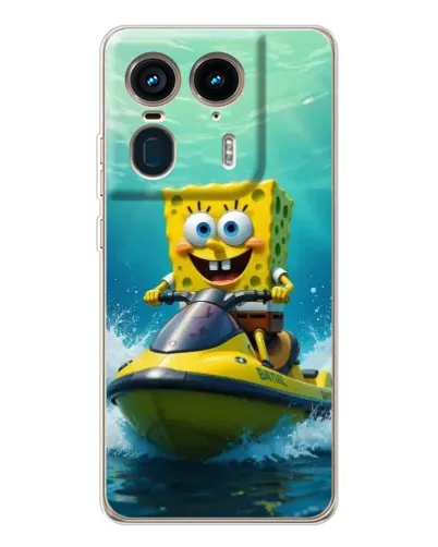 Чехол для Motorola Edge 50 Ultra с картинкой «Спанч Боб на гидроцикле» Чехол для Motorola Edge 50 Ultra с картинкой «Спанч Боб на гидроцикле»