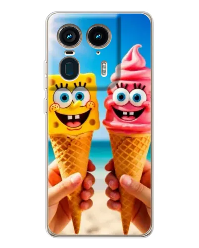 Чехол для Motorola Edge 50 Ultra с картинкой «Спанч Боб мороженое» Чехол для Motorola Edge 50 Ultra с картинкой «Спанч Боб мороженое»