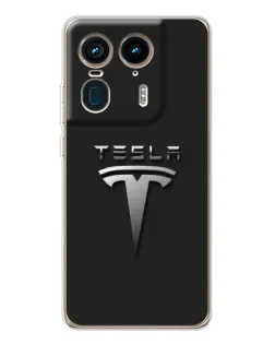 Чехол для Motorola Edge 50 Ultra с картинкой «Стальной логотип Tesla» Чехол для Motorola Edge 50 Ultra с картинкой «Стальной логотип Tesla»