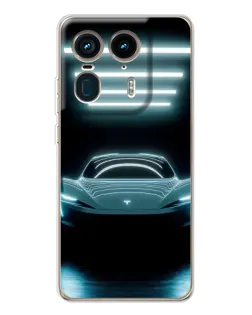 Чехол для Motorola Edge 50 Ultra с картинкой «Tesla в неоне» Чехол для Motorola Edge 50 Ultra с картинкой «Tesla в неоне»