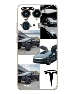 Чехол для Motorola Edge 50 Ultra с картинкой «Коллаж Cybertruck Tesla» Чехол для Motorola Edge 50 Ultra с картинкой «Коллаж Cybertruck Tesla»