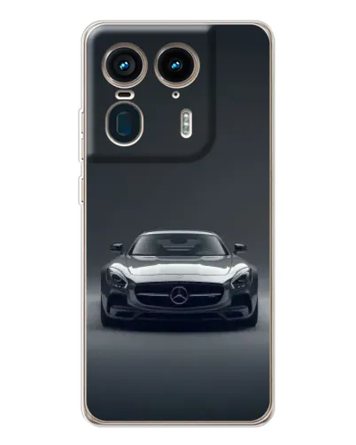 Чехол для Motorola Edge 50 Ultra с картинкой «Mercedes на черном»