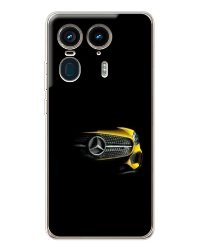 Чехол для Motorola Edge 50 Ultra с картинкой «Mercedes — ретро стиль»