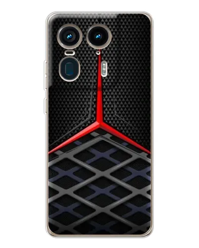 Чехол для Motorola Edge 50 Ultra с картинкой «Mercedes Carbon Grid»