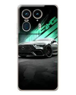 Чехол для Motorola Edge 50 Ultra с картинкой «Темный Mercedes AMG»