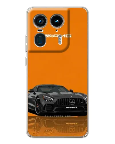 Чехол для Motorola Edge 50 Ultra с картинкой «Оранжевый Mercedes AMG»