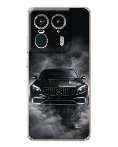 Чехол для Motorola Edge 50 Ultra с картинкой «Mercedes в дыму»