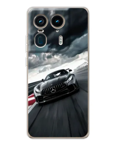 Чехол для Motorola Edge 50 Ultra с картинкой «Гоночный Mercedes AMG»