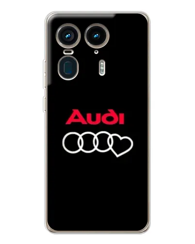 Чехол для Motorola Edge 50 Ultra с картинкой «Логотип Audi Heart»