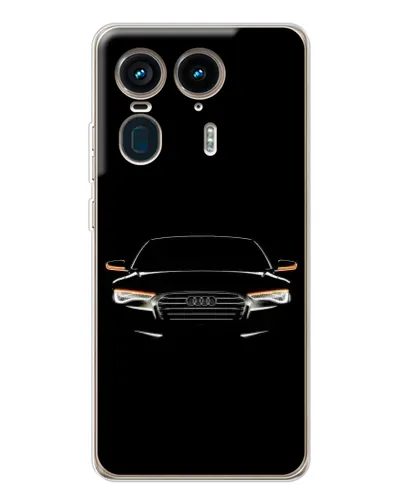 Чехол для Motorola Edge 50 Ultra с картинкой «Audi — ночной контур»