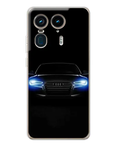 Чехол для Motorola Edge 50 Ultra с картинкой «Audi в неоне»