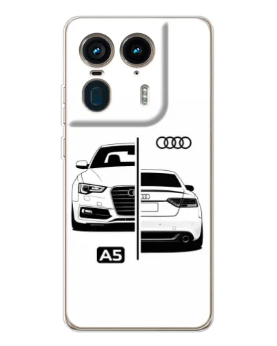 Чехол для Motorola Edge 50 Ultra с картинкой «Audi — контрастный дизайн»