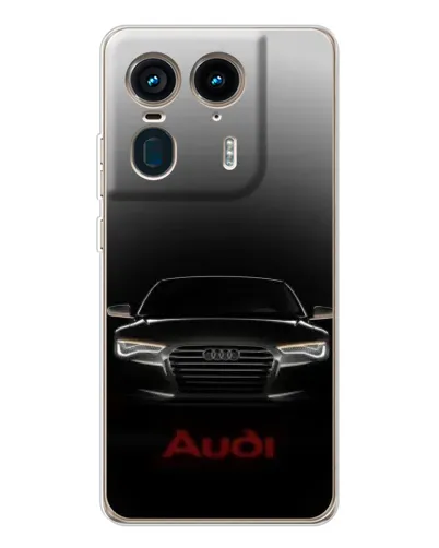 Чехол для Motorola Edge 50 Ultra с картинкой «Audi — градиентный контур»
