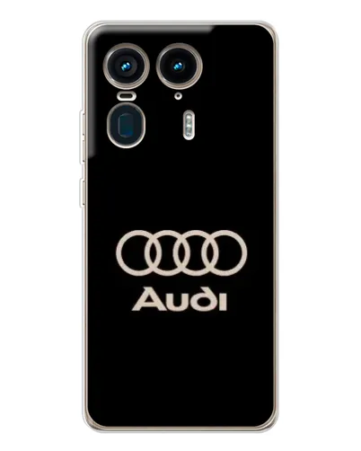 Чехол для Motorola Edge 50 Ultra с картинкой «Audi — золотой логотип»
