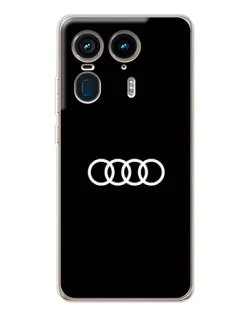 Чехол для Motorola Edge 50 Ultra с картинкой «Audi White Logo»