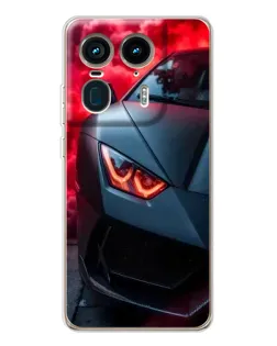 Чехол для Motorola Edge 50 Ultra с картинкой «Lamborghini красное сияние»