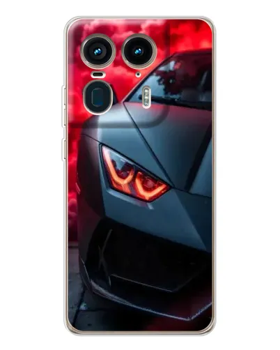 Чехол для Motorola Edge 50 Ultra с картинкой «Lamborghini красное сияние»