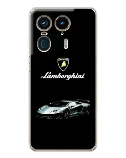 Чехол для Motorola Edge 50 Ultra с картинкой «Логотип Lamborghini классика»