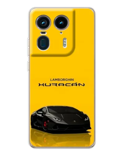 Чехол для Motorola Edge 50 Ultra с картинкой «Lamborghini Huracan черный»