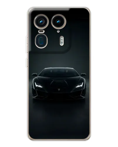 Чехол для Motorola Edge 50 Ultra с картинкой «Черный Lamborghini Aventador»