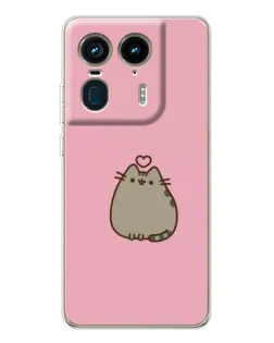 Чехол для Motorola Edge 50 Ultra с картинкой «Pusheen сердце» Чехол для Motorola Edge 50 Ultra с картинкой «Pusheen сердце»