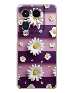 Чохол для Motorola Edge 50 Ultra з картинкою «Ромашки на фіолетовому» Чохол для Motorola Edge 50 Ultra з картинкою «Ромашки на фіолетовому»