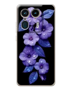 Чохол для Motorola Edge 50 Ultra з картинкою «Фіолетові квіти з росою» Чохол для Motorola Edge 50 Ultra з картинкою «Фіолетові квіти з росою»