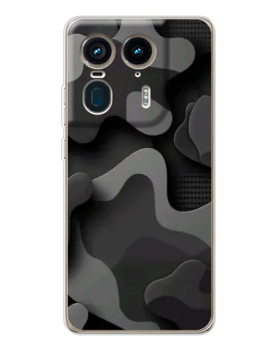 Чехол для Motorola Edge 50 Ultra с картинкой «Темный абстрактный камуфляж»