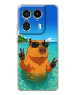Чохол для Motorola Edge 50 Ultra з картинкою «Морська капібара» Чохол для Motorola Edge 50 Ultra з картинкою «Морська капібара»
