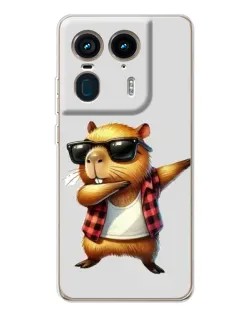 Чохол для Motorola Edge 50 Ultra з картинкою «Капібара репер даб» Чохол для Motorola Edge 50 Ultra з картинкою «Капібара репер даб»