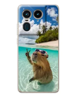 Чохол для Motorola Edge 50 Ultra з картинкою «Капібара на морі» Чохол для Motorola Edge 50 Ultra з картинкою «Капібара на морі»