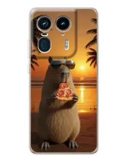 Чохол для Motorola Edge 50 Ultra з картинкою «Капібара з піцою» Чохол для Motorola Edge 50 Ultra з картинкою «Капібара з піцою»