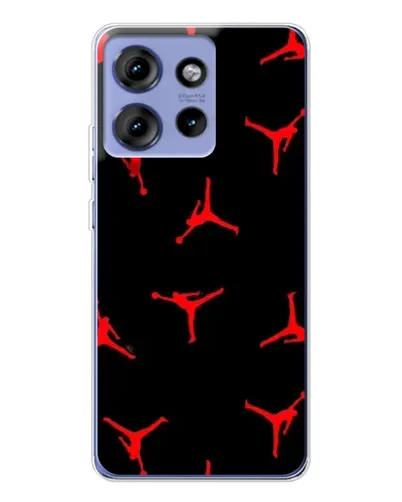 Чохол для Motorola Edge 50 з картинкою «Jordan Red Pattern»