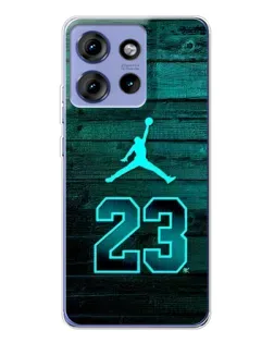 Чохол для Motorola Edge 50 з картинкою «Jordan Cyan 23» Чохол для Motorola Edge 50 з картинкою «Jordan Cyan 23»