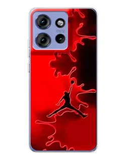 Чохол для Motorola Edge 50 з картинкою «Jordan Red Smoke» Чохол для Motorola Edge 50 з картинкою «Jordan Red Smoke»