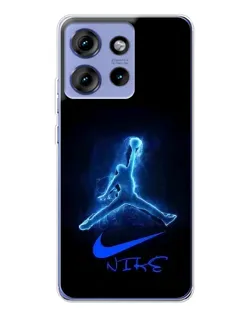 Чохол для Motorola Edge 50 з картинкою «Jordan Neon Blue» Чохол для Motorola Edge 50 з картинкою «Jordan Neon Blue»